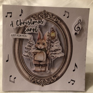 3D Karácsonyi üdvözlőlap Nyuszkós - karácsony - karácsonyi ajándékozás - karácsonyi képeslap, üdvözlőlap, ajándékkísérő - Meska.hu