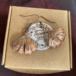 Ginkgo füli - ékszer - fülbevaló - lógó fülbevaló - Meska.hu