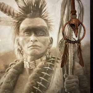 Réz koponya tollakkal, Ékszer, Nyaklánc, Medálos nyaklánc, Ékszerkészítés, MESKA