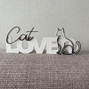 Cat lover , Otthon & Életmód, Dekoráció, Asztal és polc dekoráció, Asztaldísz, , MESKA