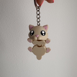 3D nyomtatott cicás kulcstartó , Táska & Tok, Kulcstartó & Táskadísz, Kulcstartó, , MESKA
