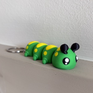 3D nyomtatott hernyós kulcstartó, Táska & Tok, Kulcstartó & Táskadísz, Kulcstartó, , MESKA