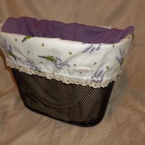 Kerékpárkosár huzat és táska 2in1 homok és levendula -  - Meska.hu