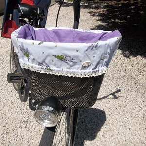 Kerékpárkosár huzat és táska 2in1 homok és levendula -  - Meska.hu