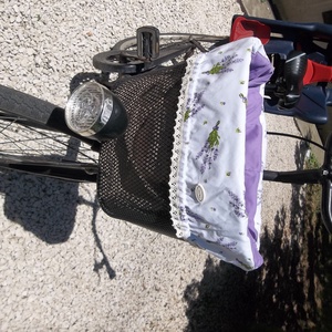 Kerékpárkosár huzat és táska 2in1 homok és levendula -  - Meska.hu