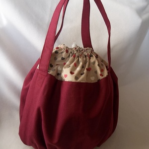 Kerékpár, bicikli kosártáska, huzat és szatyor 2in1 szívecskés -  - Meska.hu