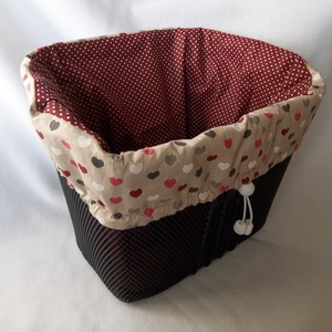 Kerékpár, bicikli kosártáska, huzat és szatyor 2in1 szívecskés -  - Meska.hu