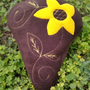 Téli kerékpár üléshuzat vízhatlan réteggel, sárga virág  - táska & tok - edzőtáskák - edzőtáskák - Meska.hu