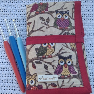 Horgolótű tartó bagoly mintával  - Meska.hu