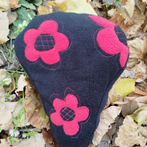 Nagy méretű téli kerékpár üléshuzat vízhatlan réteggel, virágok  - Meska.hu