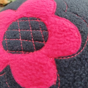 Nagy méretű téli kerékpár üléshuzat vízhatlan réteggel, virágok  - táska & tok - edzőtáskák - edzőtáskák - Meska.hu