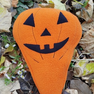 Közepes méretű téli kerékpár üléshuzat vízhatlan réteggel, Halloween tök  - játék & sport - sport és kikapcsolódás - kerékpározás - nyereghuzat - Meska.hu