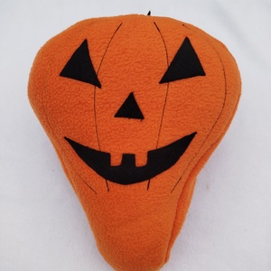 Közepes méretű téli kerékpár üléshuzat vízhatlan réteggel, Halloween tök  - játék & sport - sport és kikapcsolódás - kerékpározás - nyereghuzat - Meska.hu