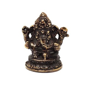 Réz figura Ganesha óarany 5x4,5cm, Otthon & Életmód, Dekoráció, Spiritualitás, , MESKA