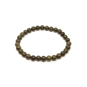 Kvarc pirittel zöld ásvány karkötő golyós 6mm, Ékszer, Karkötő, Ásványkarkötő, , MESKA