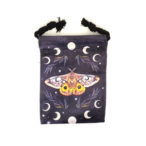 Pillangós holdfázis mintás szütyő � textil ajándéktasak 13x18 cm - Meska.hu