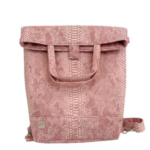 SuziartBag Rózsaszín kígyómintás 2in1 hátizsák, Táska & Tok, Kézitáska & válltáska, Válltáska, , MESKA