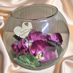 Szülőköszöntő virágbox elegáns orchideás - Meska.hu