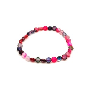 Fazettált vegyes színű achát korong ásvány karkötő 6�4mm, Ékszer, Karkötő, Ásványkarkötő, , MESKA