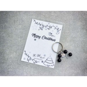 Merry Christmas kulcstartó ónixszal - Meska.hu