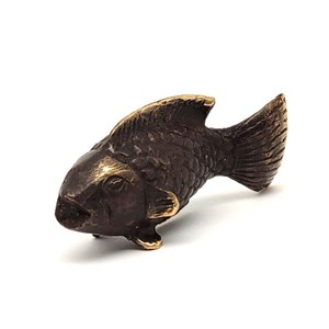 Réz figura hal óarany 3x6cm, Otthon & Életmód, Dekoráció, Dísztárgy, , MESKA