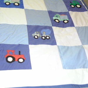 Traktoros, teherautós patchwork takaró - otthon & lakás - lakástextil - takaró - Meska.hu Traktoros, teherautós patchwork takaró - otthon & lakás - lakástextil - takaró - Meska.hu