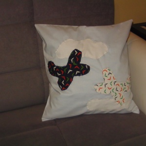 Repülős (Malév) párna, Otthon & Életmód, Lakástextil, Párna & Párnahuzat, Patchwork, foltvarrás, MESKA