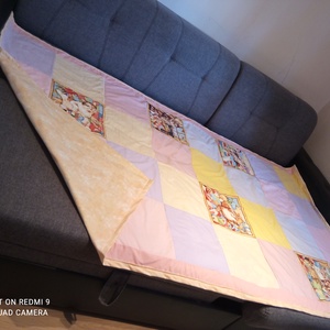 Cicás patchwork ágytakaró - otthon & életmód - lakástextil - ágytakaró - Meska.hu