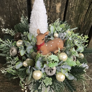 Őzikés asztali dísz - karácsony - adventi díszek - adventi asztaldísz - Meska.hu