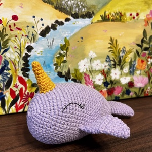 Horgolt narvál játékfigura plüss - játék & sport - plüssállat & játékfigura - láma - Meska.hu