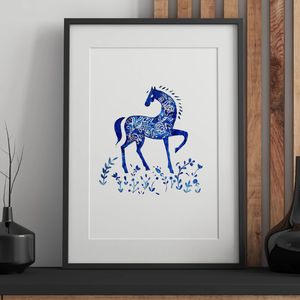 A ló -  linónyomat, Művészet, Grafika & Illusztráció, Művészi nyomat, Fotó, grafika, rajz, illusztráció, MESKA