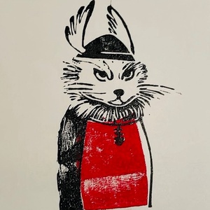 Az Őrző -  linónyomat - művészet - grafika & illusztráció - művészi nyomat - Meska.hu