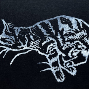 The Sleeping Cat -  linónyomat - művészet - grafika & illusztráció - művészi nyomat - Meska.hu