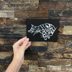 The Sleeping Cat -  linónyomat - Meska.hu