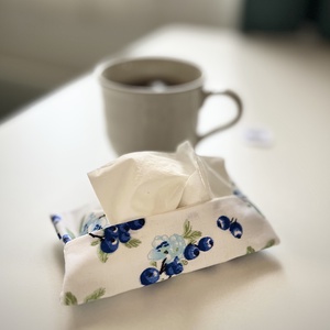 Áfonya Mintás Zsebkendő Tartó - 100% pamut, Táska & Tok, Pénztárca & Más tok, Zsebkendőtartó tok, Varrás, MESKA