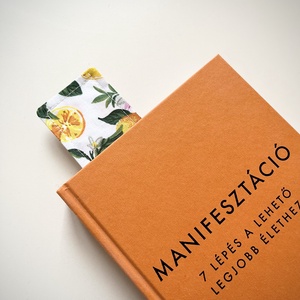 Citrom mintás textil könyvjelző � 100% pamut - könyv & zene - könyvjelző - Meska.hu