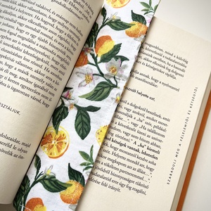 Citrom mintás textil könyvjelző � 100% pamut, Könyv & Zene, Könyvjelző, Varrás, MESKA