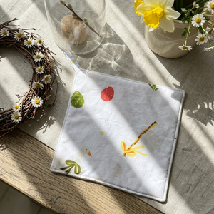 Húsvéti Vidámság � Kézzel Varrt Edényfogó Kislibás és Tojásos Mintával, Otthon & Életmód, Konyhafelszerelés, tálalás, Konyhai textil, Edényfogó & Edényfedő, Varrás, MESKA