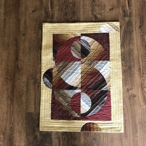 Falikép Csíkok és ívek, Művészet, Textilkép, Egyéb, Patchwork, foltvarrás, Varrás, MESKA