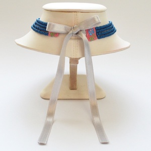 4 soros farmerkék kaláris - nagyszemű cseh kásagyöngyből - ékszer - nyaklánc - gyöngyös nyaklánc - Meska.hu