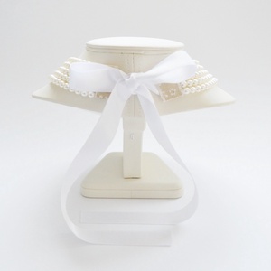 5 soros elefántcsont színű kaláris - 6 mm-es üvegtekla gyöngyből - ékszer - nyaklánc - gyöngyös nyaklánc - Meska.hu