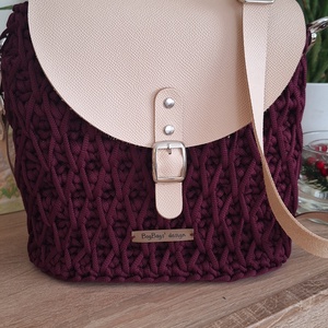 horgolt táska - táska & tok - kézitáska & válltáska - vállon átvethető táska - Meska.hu