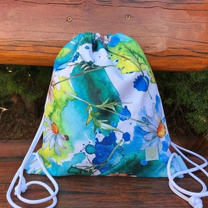 Margaréta Virágos Gym Bag Hátizsák Vízálló - Meska.hu