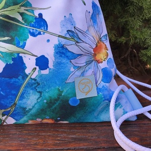 Margaréta Virágos Gym Bag Hátizsák Vízálló - táska & tok - hátizsák - tornazsák, gymbag - Meska.hu