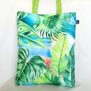 Zöld Pálmalevelek Vízálló Szatyor - Meska.hu