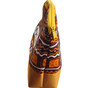 Narancs barna afrikai mintás textil neszeszer - táska & tok - neszesszer - Meska.hu