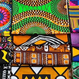 Narancs barna afrikai mintás textil neszeszer - táska & tok - neszesszer - Meska.hu