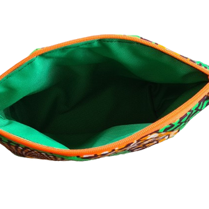 Zöld narancs afrikai mintás textil neszeszer - táska & tok - neszesszer - Meska.hu
