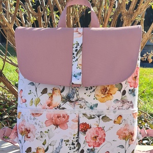 Mintás gyöngyvászon hátizsák - táska & tok - hátizsák - hátizsák - Meska.hu