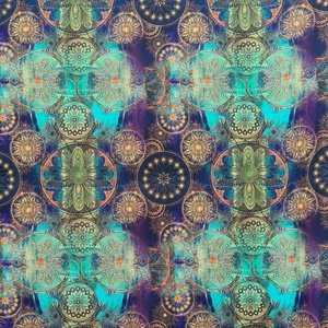 Zöld mandala - vízhatlan gyöngyvászon, Kellékek & szerszámok, Méteráru, Vászon, Gyöngyvászon, , MESKA